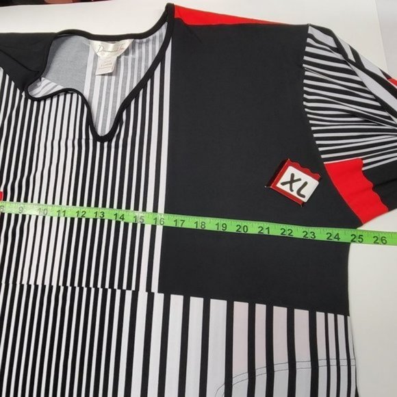 Red and Black Tunic Loose Fit Top or Relaxed Fit Tunic Top - Sizes S / M / L/ XL - Picture 8 of 12